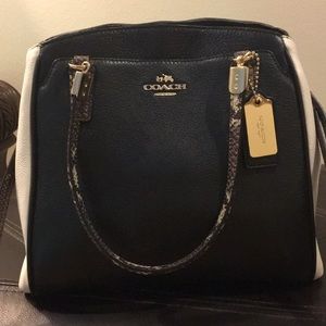 Black and white Coach Satchel